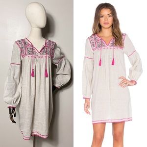 Ulla Johnson “Mira” dress in flax and pink